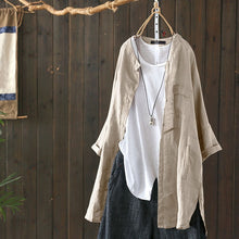 Load image into Gallery viewer, Cotton Tunic Casual Long Sleeve Shirt Button Cardigans
