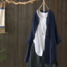 Load image into Gallery viewer, Cotton Tunic Casual Long Sleeve Shirt Button Cardigans