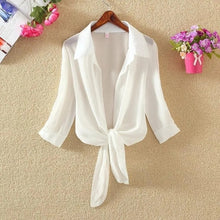 Load image into Gallery viewer, Chiffon dress with blouse two-piece suit