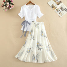 Load image into Gallery viewer, A-line Long Shirt &amp; Blouse two Piece Set