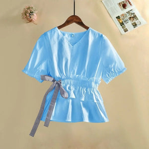 A-line Long Shirt & Blouse two Piece Set