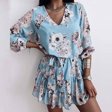 Load image into Gallery viewer, V Neck Flower Print Dress