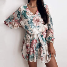 Load image into Gallery viewer, V Neck Flower Print Dress