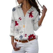 Load image into Gallery viewer, Turn-down Collar Blouse Shirt