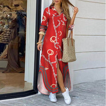 Load image into Gallery viewer, Dress Long Sleeve Denim Shirt Dress