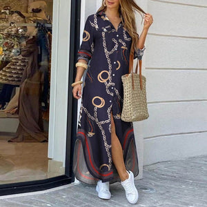 Dress Long Sleeve Denim Shirt Dress