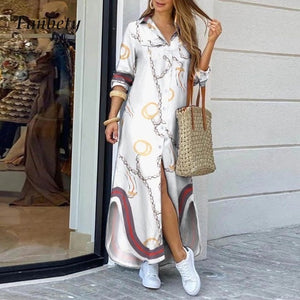Dress Long Sleeve Denim Shirt Dress
