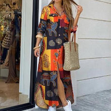 Load image into Gallery viewer, Dress Long Sleeve Denim Shirt Dress
