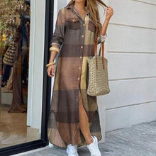 Load image into Gallery viewer, Dress Long Sleeve Denim Shirt Dress