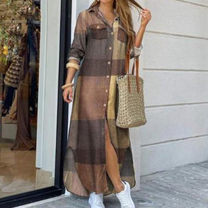 Dress Long Sleeve Denim Shirt Dress