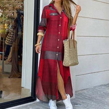Load image into Gallery viewer, Dress Long Sleeve Denim Shirt Dress