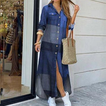Load image into Gallery viewer, Dress Long Sleeve Denim Shirt Dress