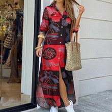 Load image into Gallery viewer, Dress Long Sleeve Denim Shirt Dress