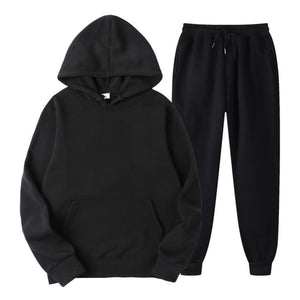 Hoodies Men Suits Solid Sets Men Sweatshirts+Sweatpants