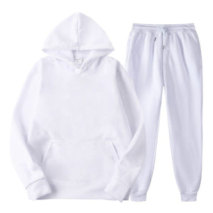 Hoodies Men Suits Solid Sets Men Sweatshirts+Sweatpants
