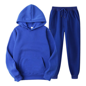 Hoodies Men Suits Solid Sets Men Sweatshirts+Sweatpants