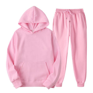 Hoodies Men Suits Solid Sets Men Sweatshirts+Sweatpants