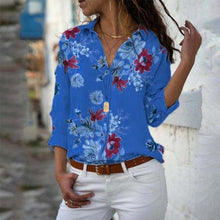 Load image into Gallery viewer, Turn-down Collar Blouse Shirt
