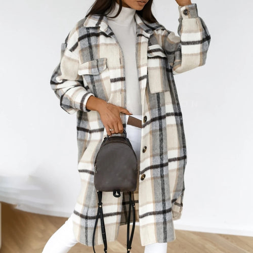 Casual Oversized Turn Down Collar Long Coat