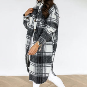 Casual Oversized Turn Down Collar Long Coat