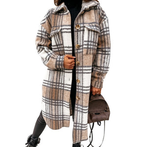 Casual Oversized Turn Down Collar Long Coat