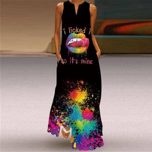 Butterfly Printed Long Dresses