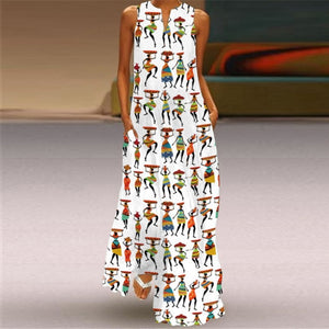 Butterfly Printed Long Dresses