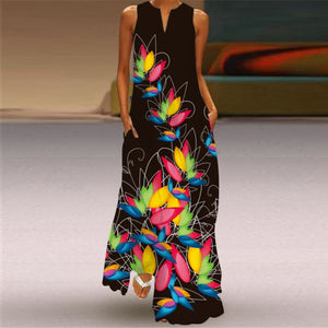Butterfly Printed Long Dresses