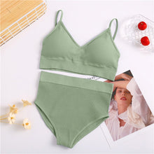 Load image into Gallery viewer, Bra &amp; Panties Set Sexy G-String Push Up Bra Set