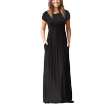 Load image into Gallery viewer, Solid Pockets Casual Maxi Dress