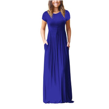 Load image into Gallery viewer, Solid Pockets Casual Maxi Dress