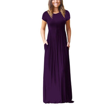 Load image into Gallery viewer, Solid Pockets Casual Maxi Dress