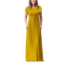 Load image into Gallery viewer, Solid Pockets Casual Maxi Dress