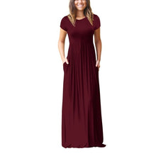 Load image into Gallery viewer, Solid Pockets Casual Maxi Dress