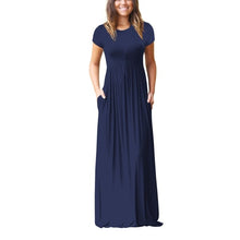 Load image into Gallery viewer, Solid Pockets Casual Maxi Dress