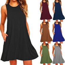 Load image into Gallery viewer, Women's Casual Swing T-Shirt Dresses