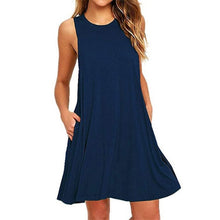 Load image into Gallery viewer, Women's Casual Swing T-Shirt Dresses
