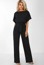 Load image into Gallery viewer, Short Sleeve Elegant jumpsuit Long wide leg Pants High waist
