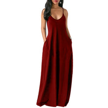 Load image into Gallery viewer, Spaghetti Straps Pockets Maxi Dress