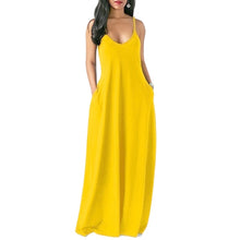 Load image into Gallery viewer, Spaghetti Straps Pockets Maxi Dress
