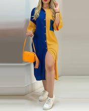 Load image into Gallery viewer, Short-Sleeved Shirt Dress