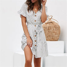 Load image into Gallery viewer, Leopard Print Sexy Ruffles Short Sleeve Dress