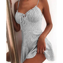Load image into Gallery viewer, Leopard Print Sexy Ruffles Short Sleeve Dress