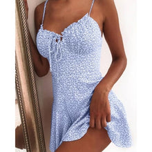 Load image into Gallery viewer, Leopard Print Sexy Ruffles Short Sleeve Dress