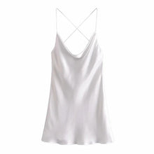 Load image into Gallery viewer, Tie Dye Satin Short Strappy Sexy Backless Dresses