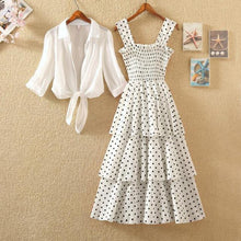 Load image into Gallery viewer, Chiffon dress with blouse two-piece suit