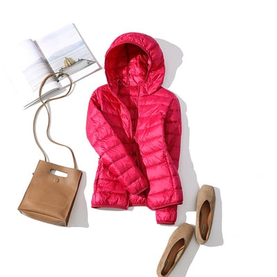 Down Jacket Slim Hooded Outerwear