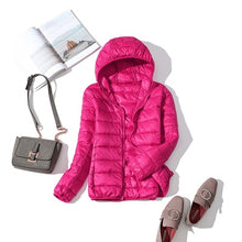 Load image into Gallery viewer, Down Jacket Slim Hooded Outerwear