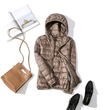 Load image into Gallery viewer, Down Jacket Slim Hooded Outerwear