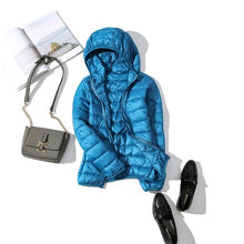 Load image into Gallery viewer, Down Jacket Slim Hooded Outerwear